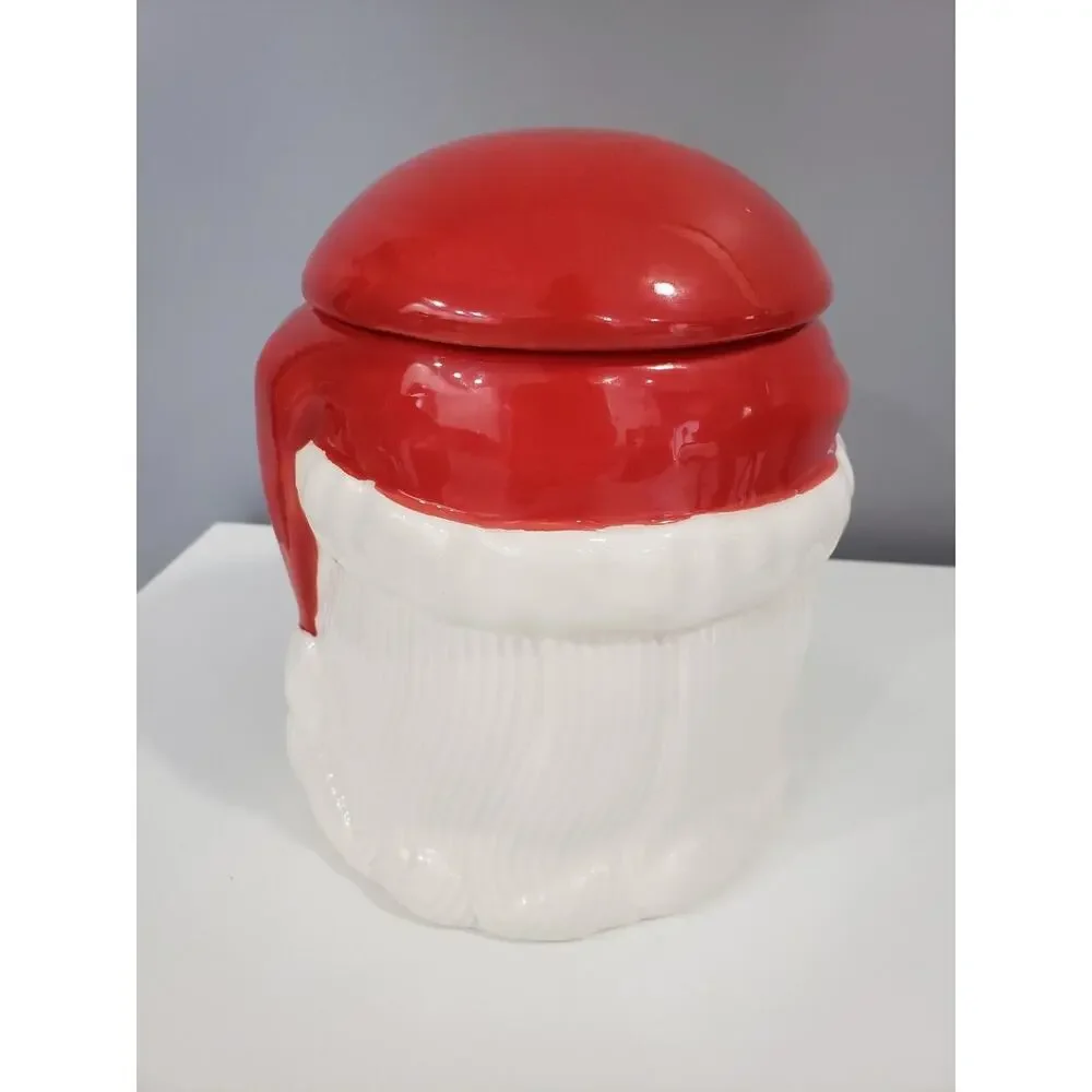 Vermont Country Store Santa Claus Winking Cookie Jar Retro Decor Kitschy Grandma